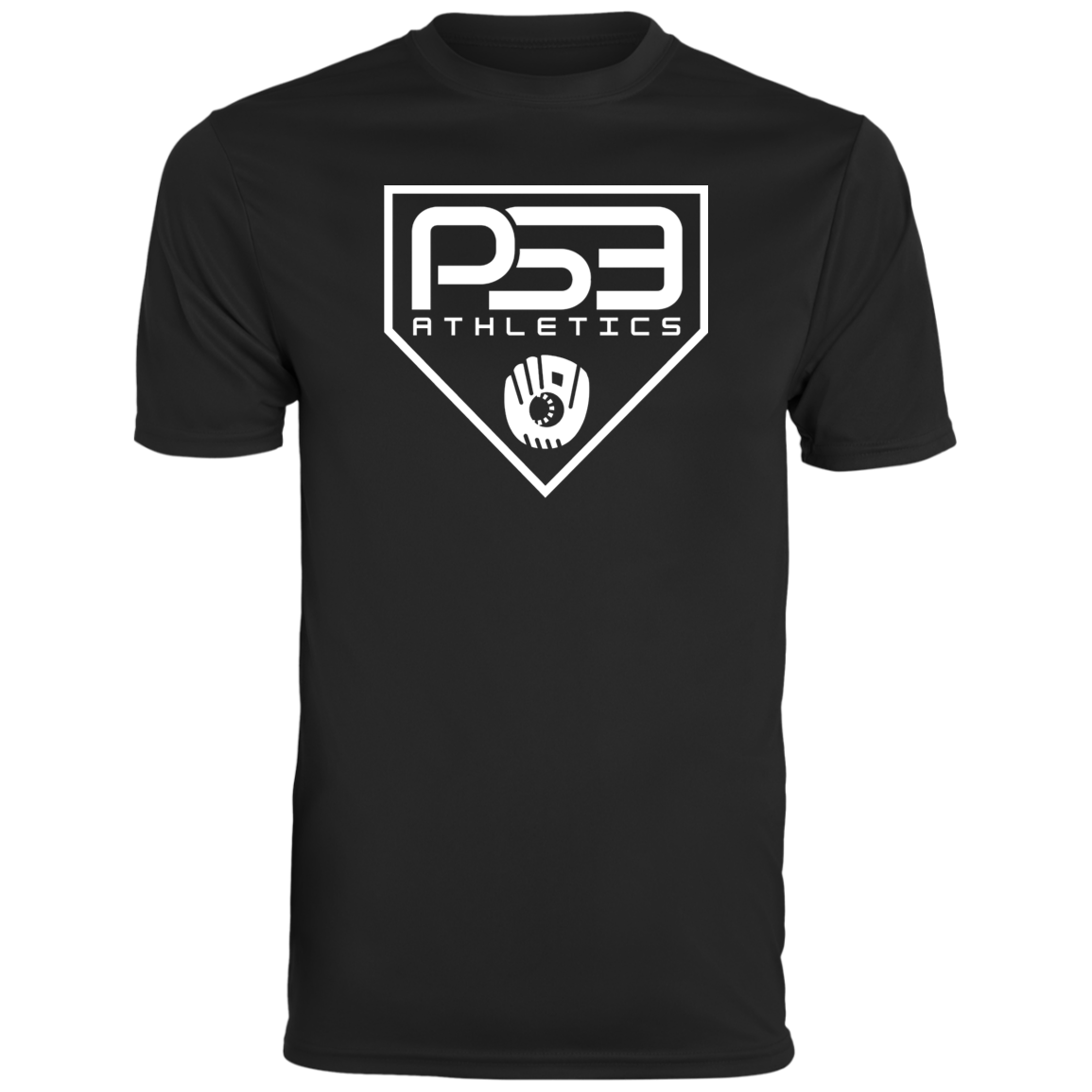 White Plate Logo Youth Moisture-Wicking Tee