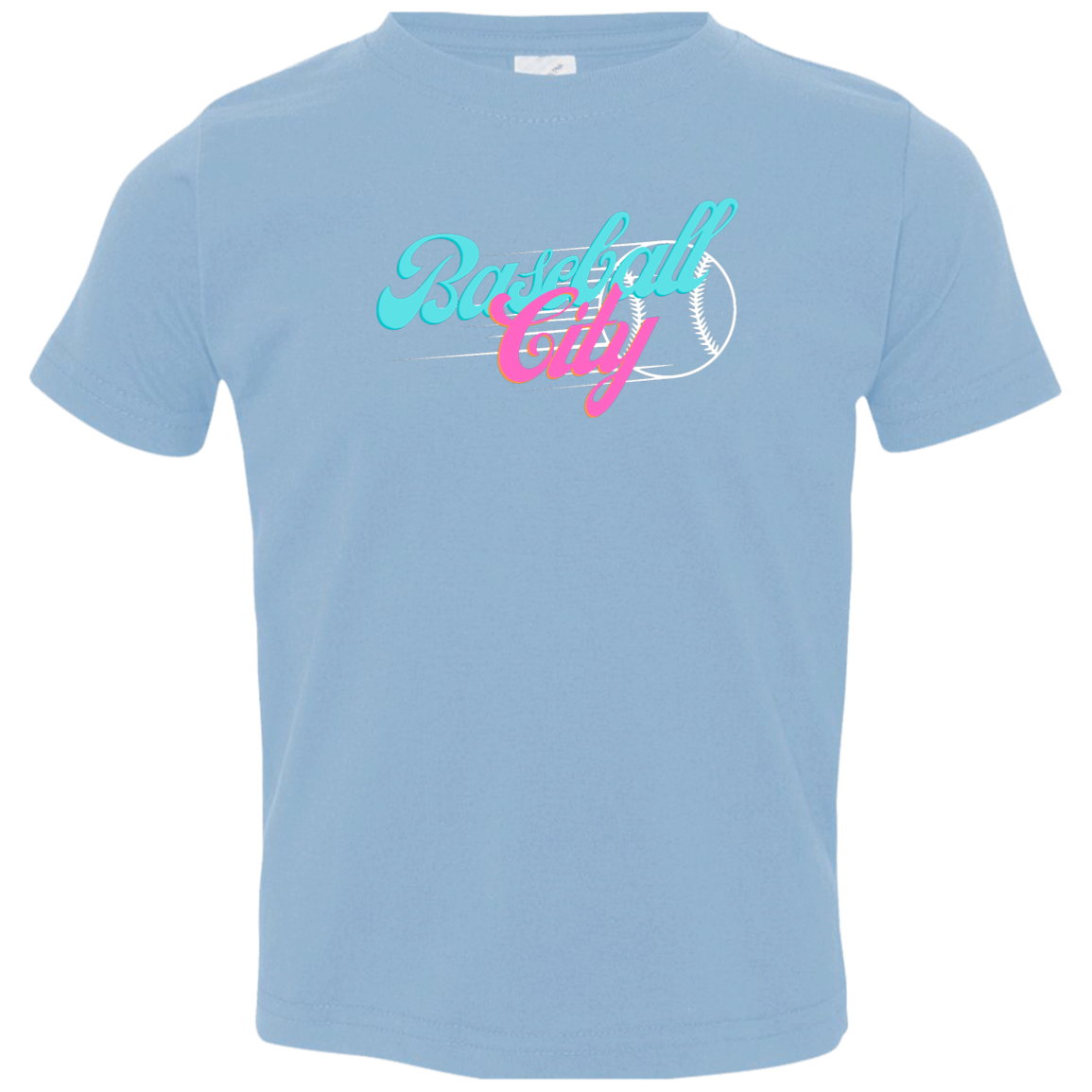Baseball City Bright & White Toddler Jersey T-Shirt