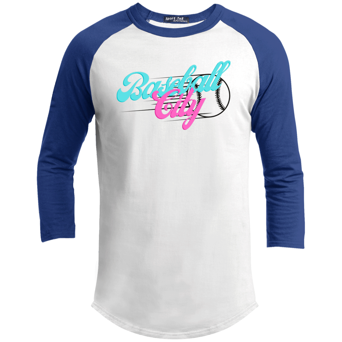 Baseball City Bright & Black Youth 3/4 Raglan Sleeve Shirt