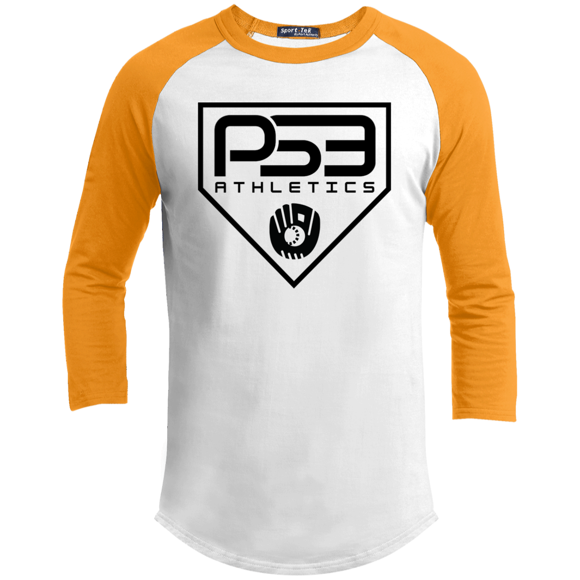 Black Plate Logo Youth 3/4 Raglan Sleeve Shirt
