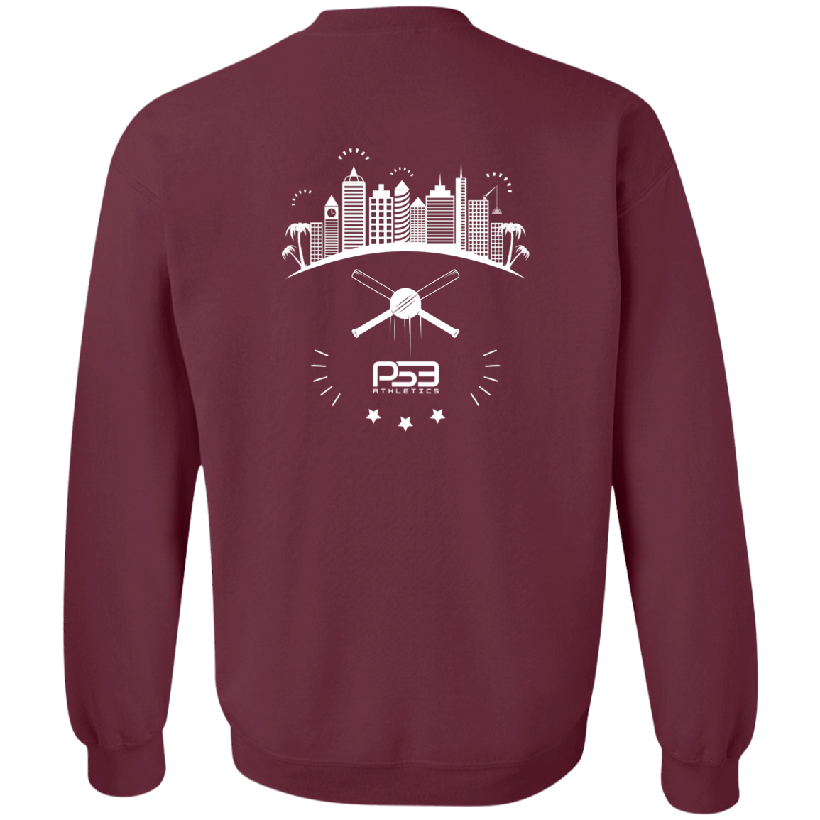 Baseball City Bright & White Youth Crewneck Sweatshirt