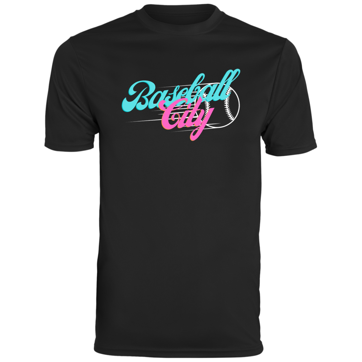 Baseball City Bright & White Men's Moisture-Wicking Tee