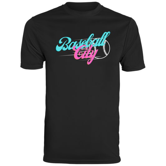 Baseball City Bright & White Men's Moisture-Wicking Tee