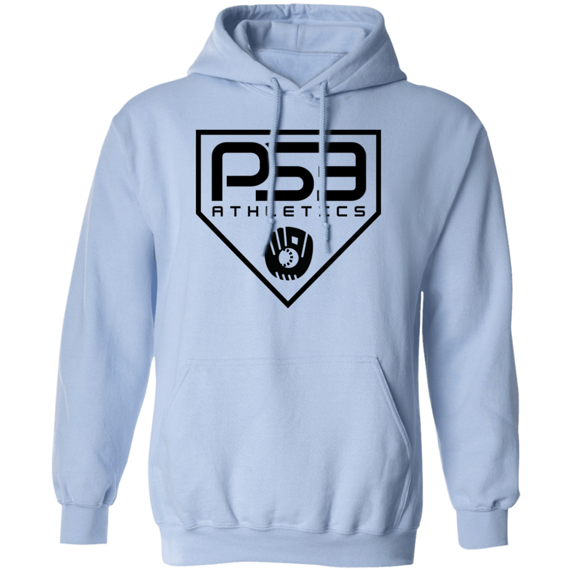 Black Plate Logo Pullover Hoodie