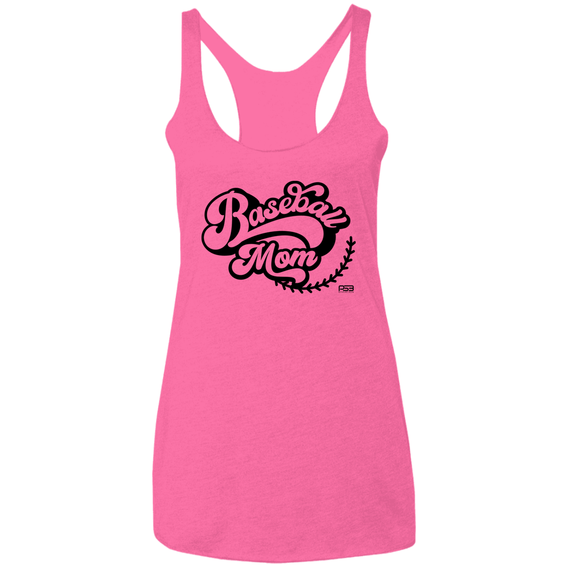 Baseball Mom Ladies' Triblend Racerback Tank