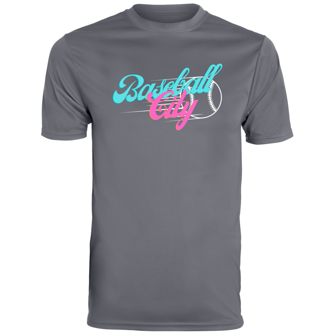 Baseball City Bright & White Men's Moisture-Wicking Tee