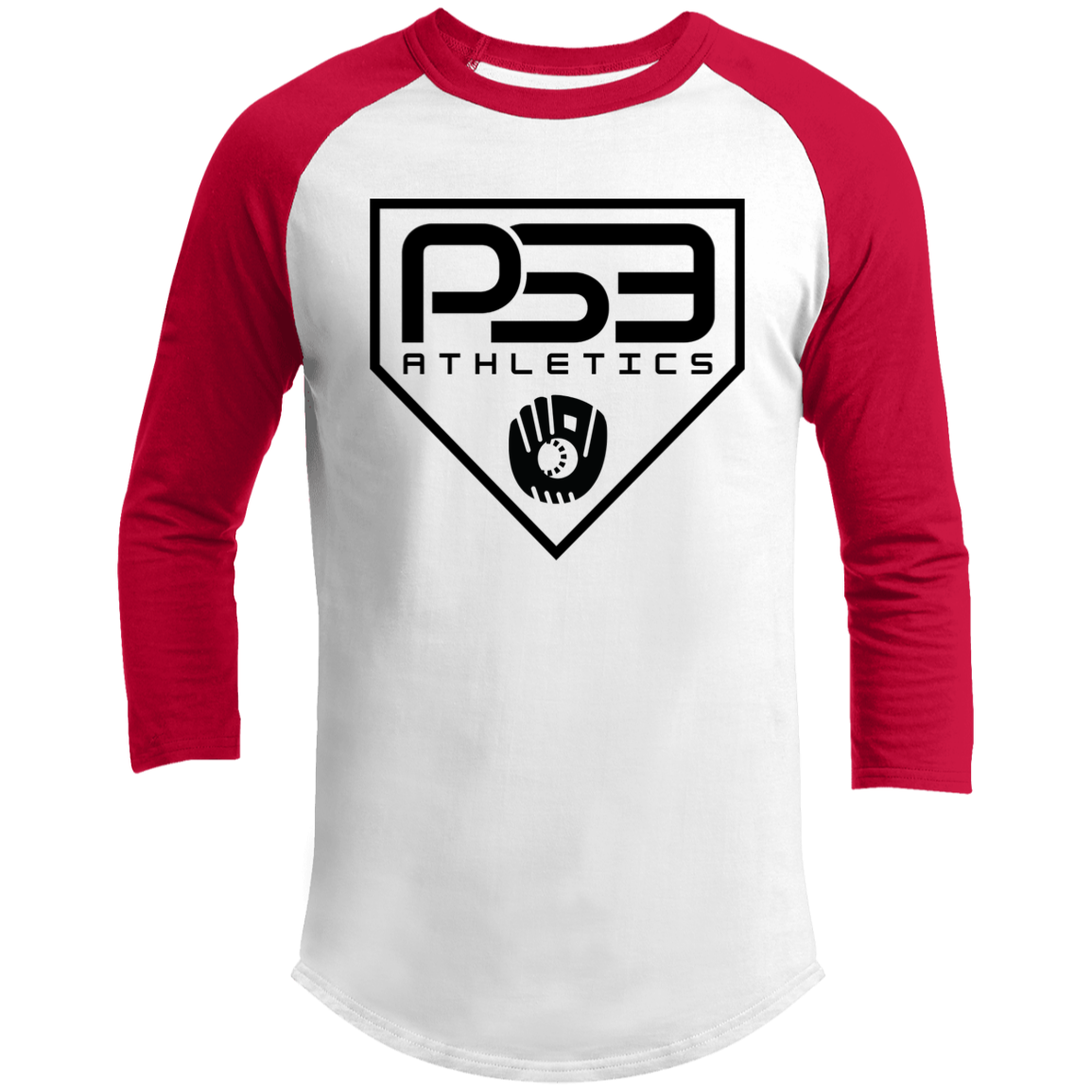 Black Plate Logo 3/4 Raglan Sleeve Shirt