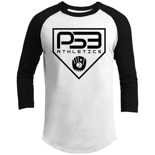Black Plate Logo 3/4 Raglan Sleeve Shirt