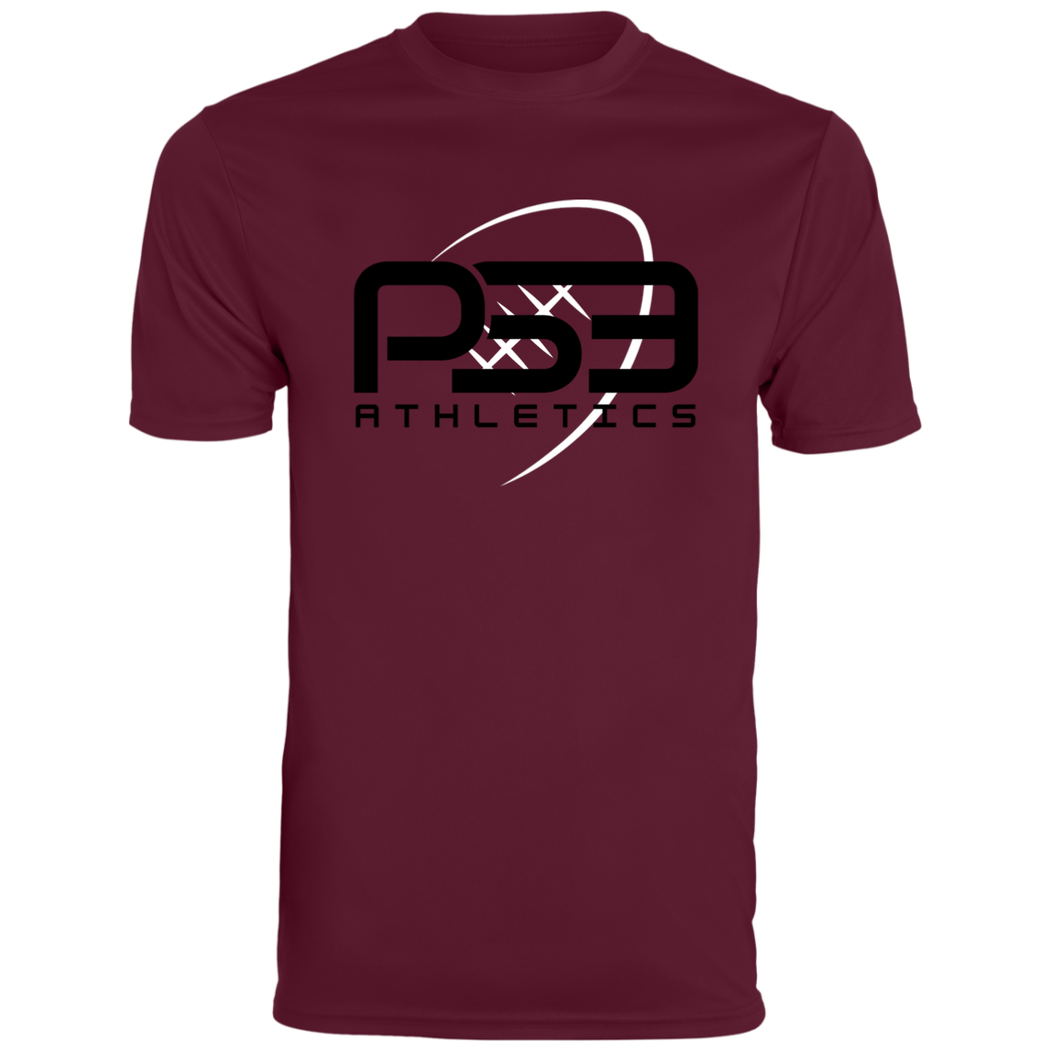 Black Football Logo Men's Moisture-Wicking Tee