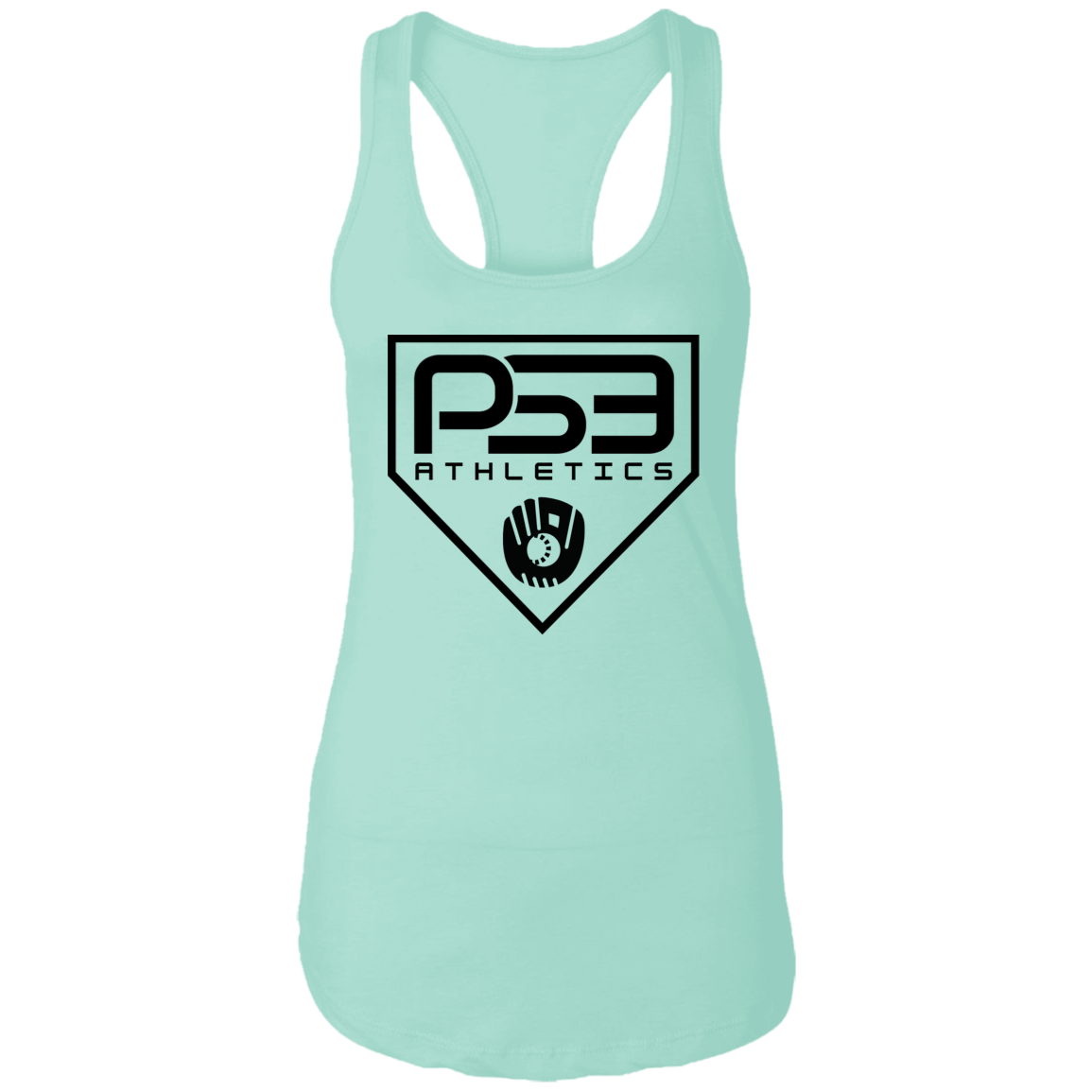 Black Plate Logo Ladies Ideal Racerback Tank