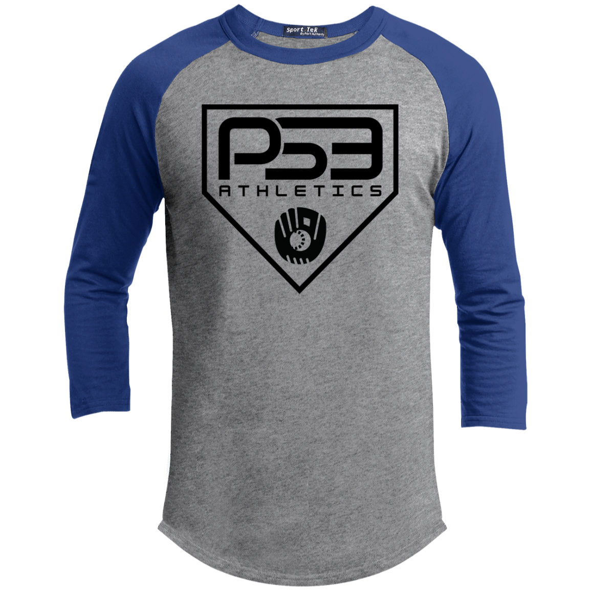 Black Plate Logo Youth 3/4 Raglan Sleeve Shirt