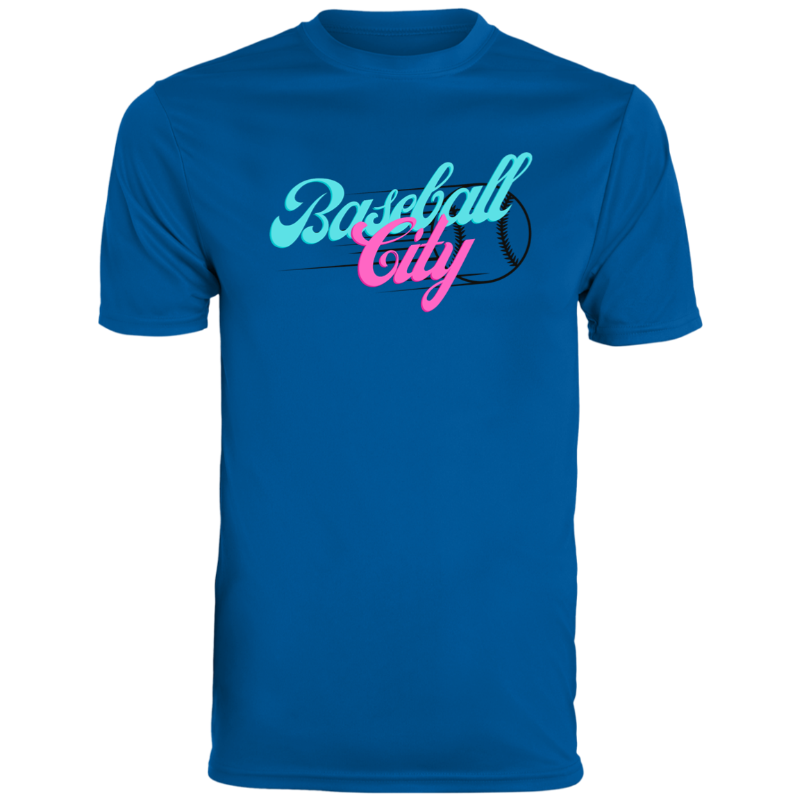 Baseball City Bright & Black Men's Moisture-Wicking Tee