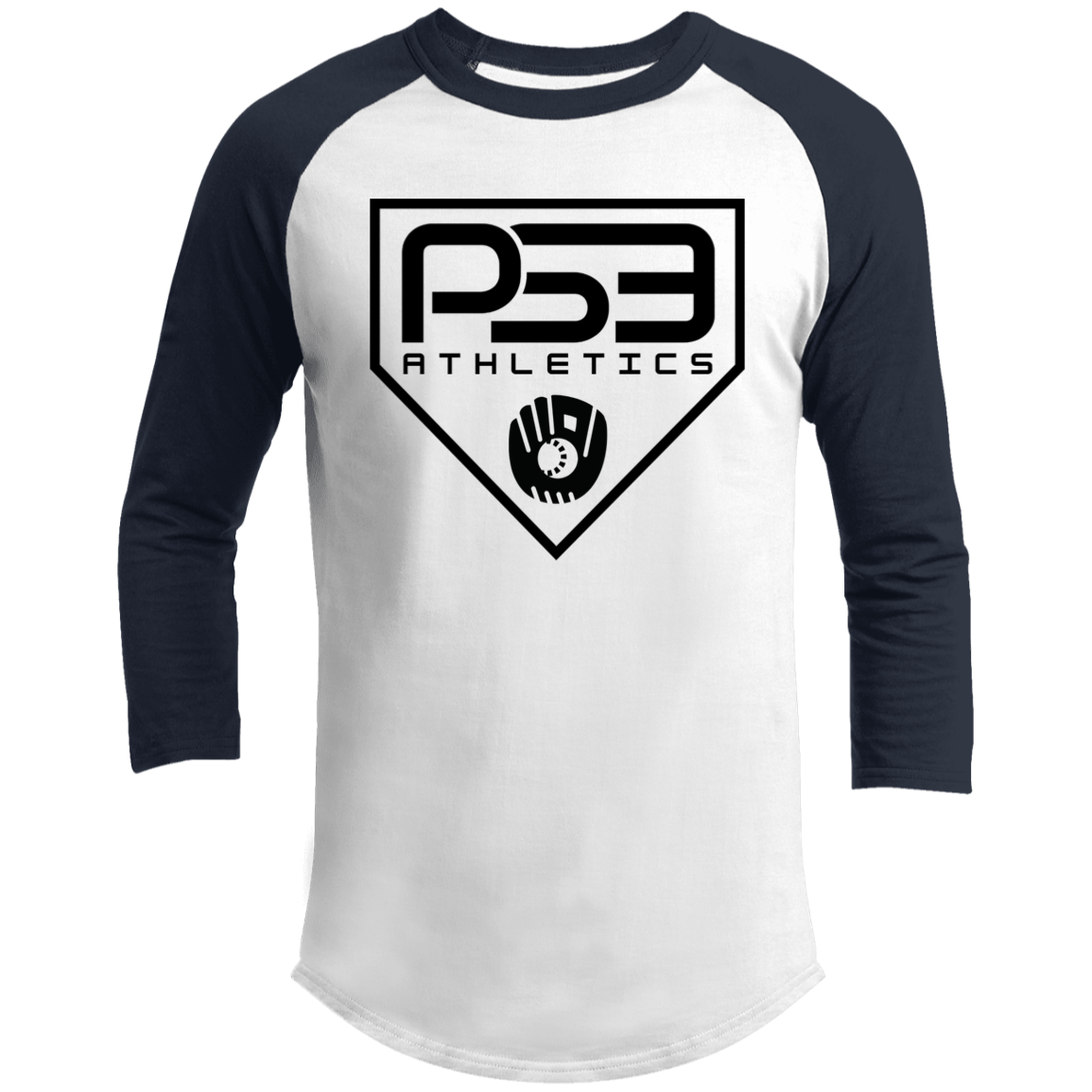 Black Plate Logo 3/4 Raglan Sleeve Shirt