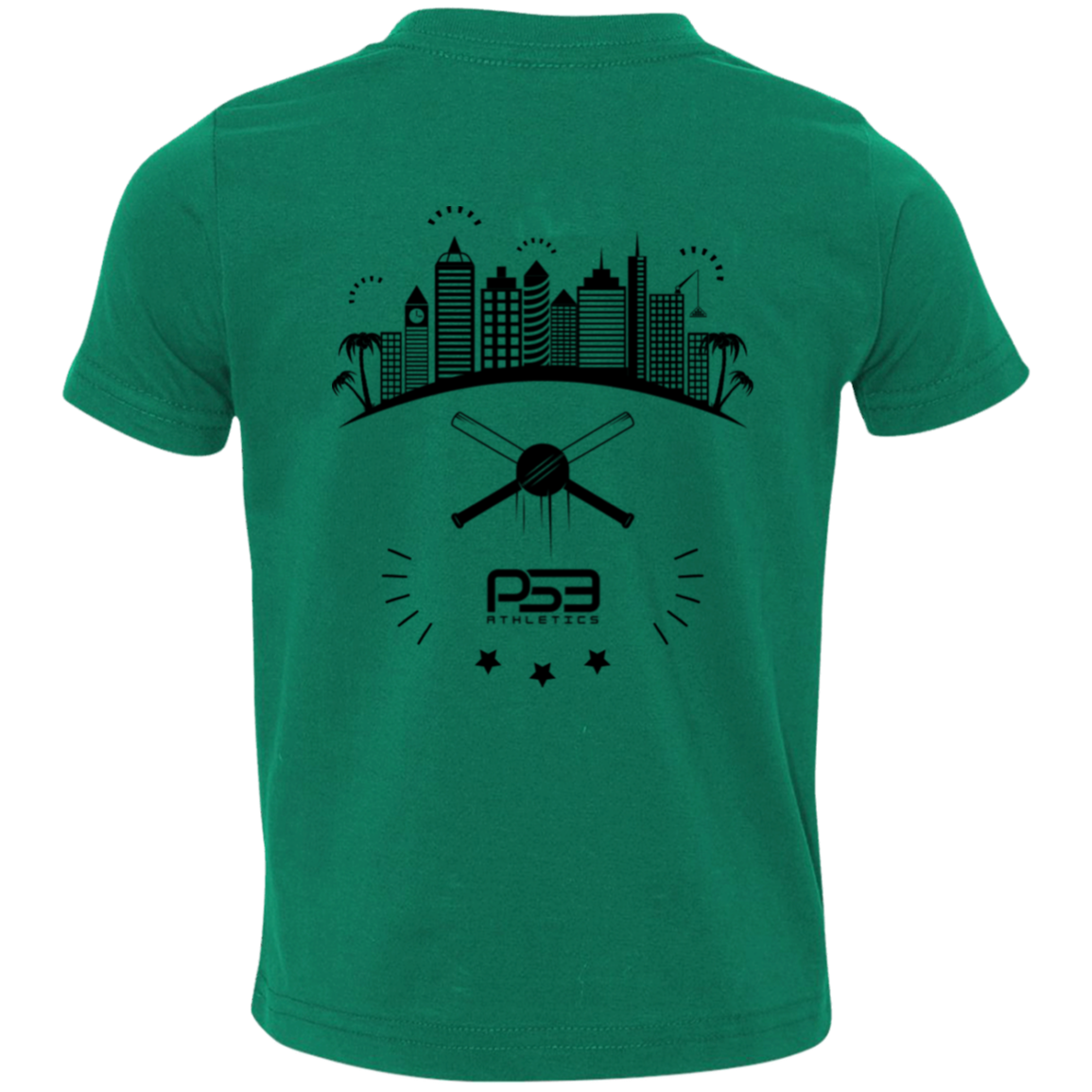 Baseball City Bright & Black Toddler Jersey T-Shirt