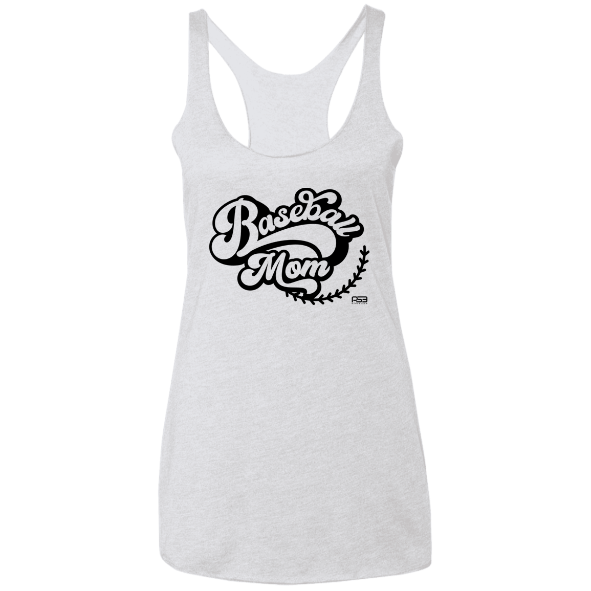 Baseball Mom Ladies' Triblend Racerback Tank