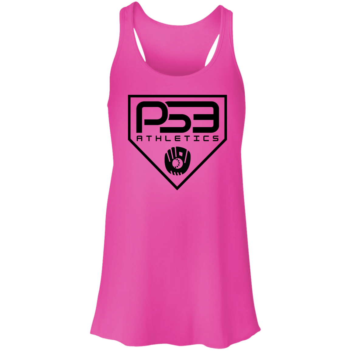Black Plate Logo Flowy Racerback Tank