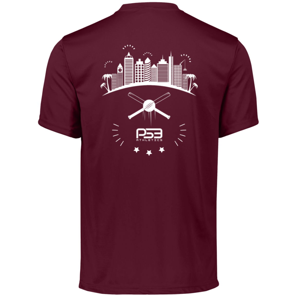 Baseball City Bright & White Men's Moisture-Wicking Tee