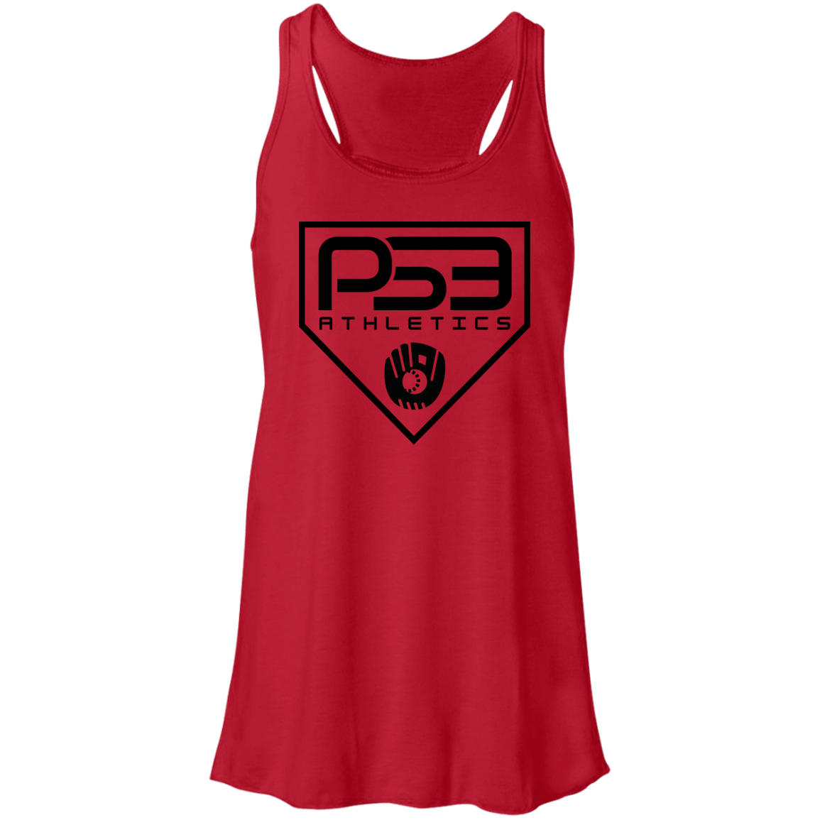 Black Plate Logo Flowy Racerback Tank
