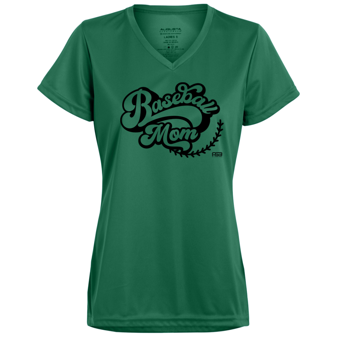 Baseball Mom Ladies’ Moisture-Wicking V-Neck Tee