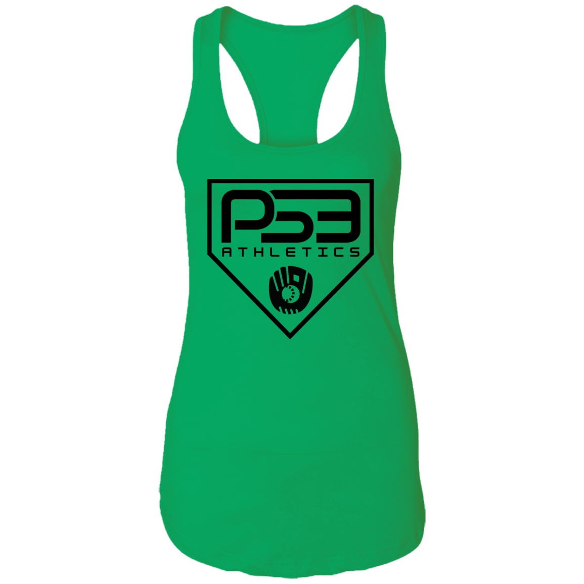 Black Plate Logo Ladies Ideal Racerback Tank